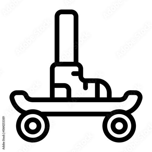Skateboarding Line Icon