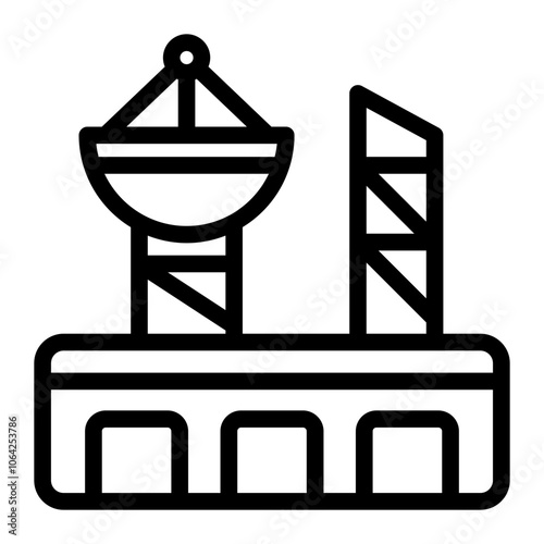 Station Space Line Icon