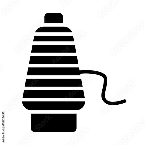 Tailing Thread Solid Icon