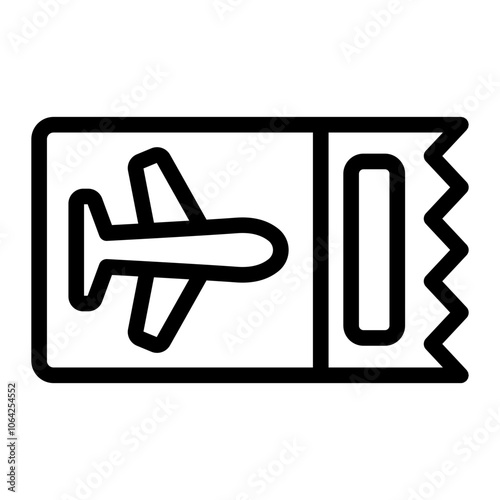 Ticket Travel Line Icon