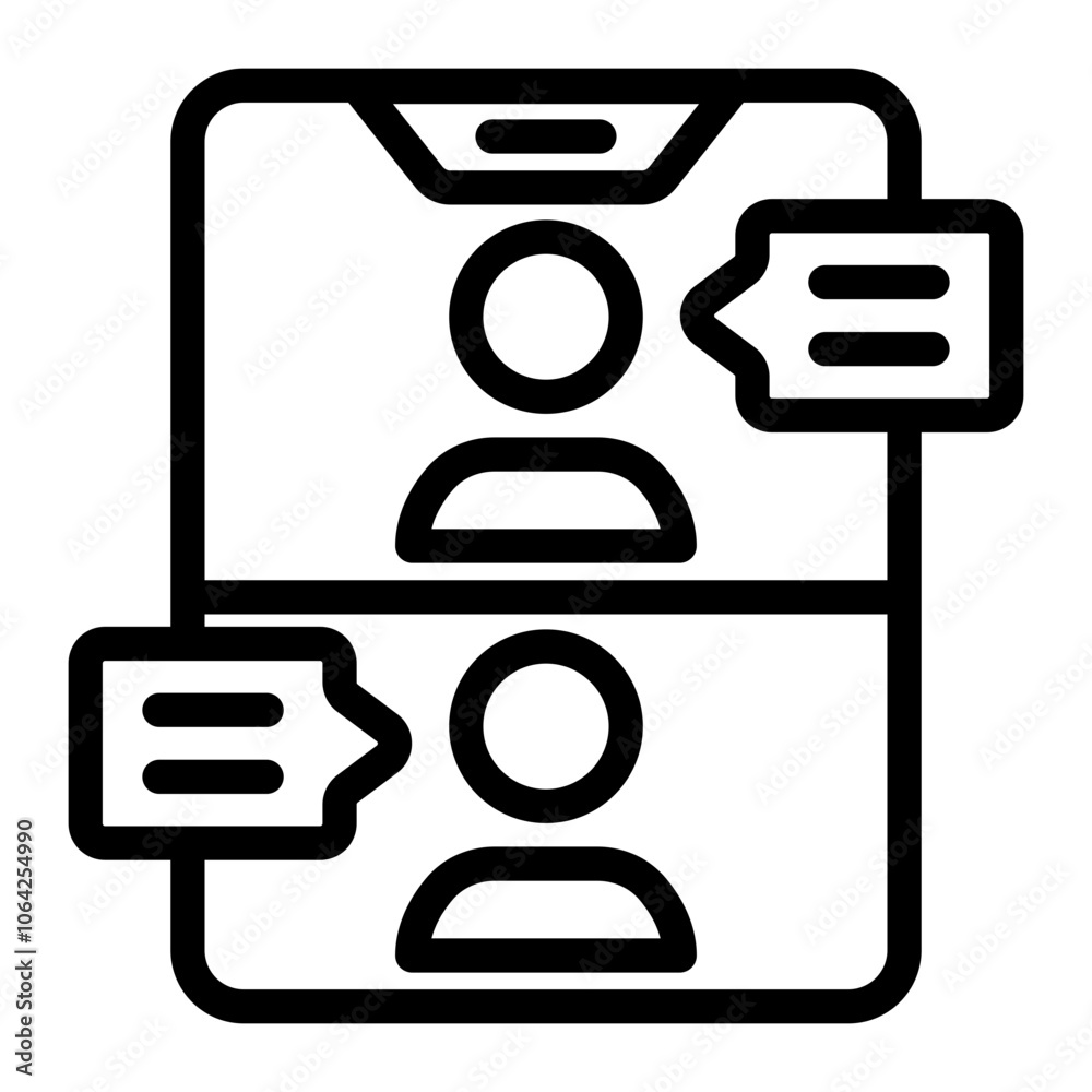 Virtual Event Line Icon Virtual Event Line Icon