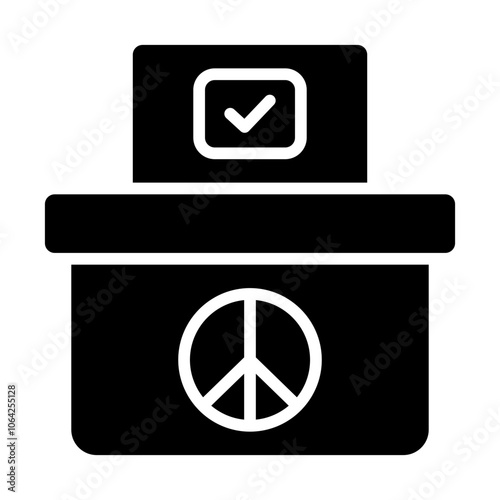 Vote Box Solid Icon
