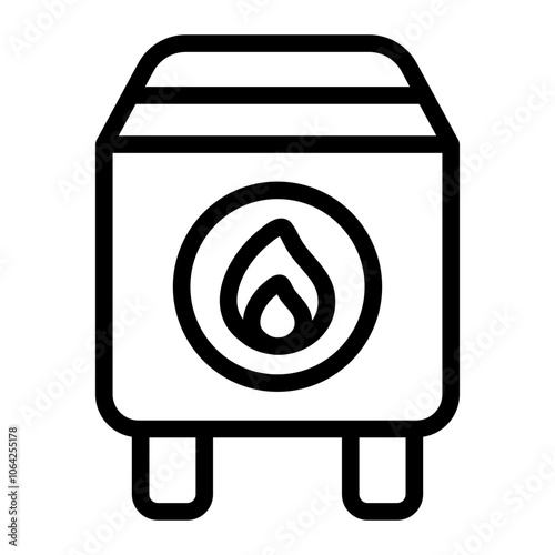 Water Heater Line Icon