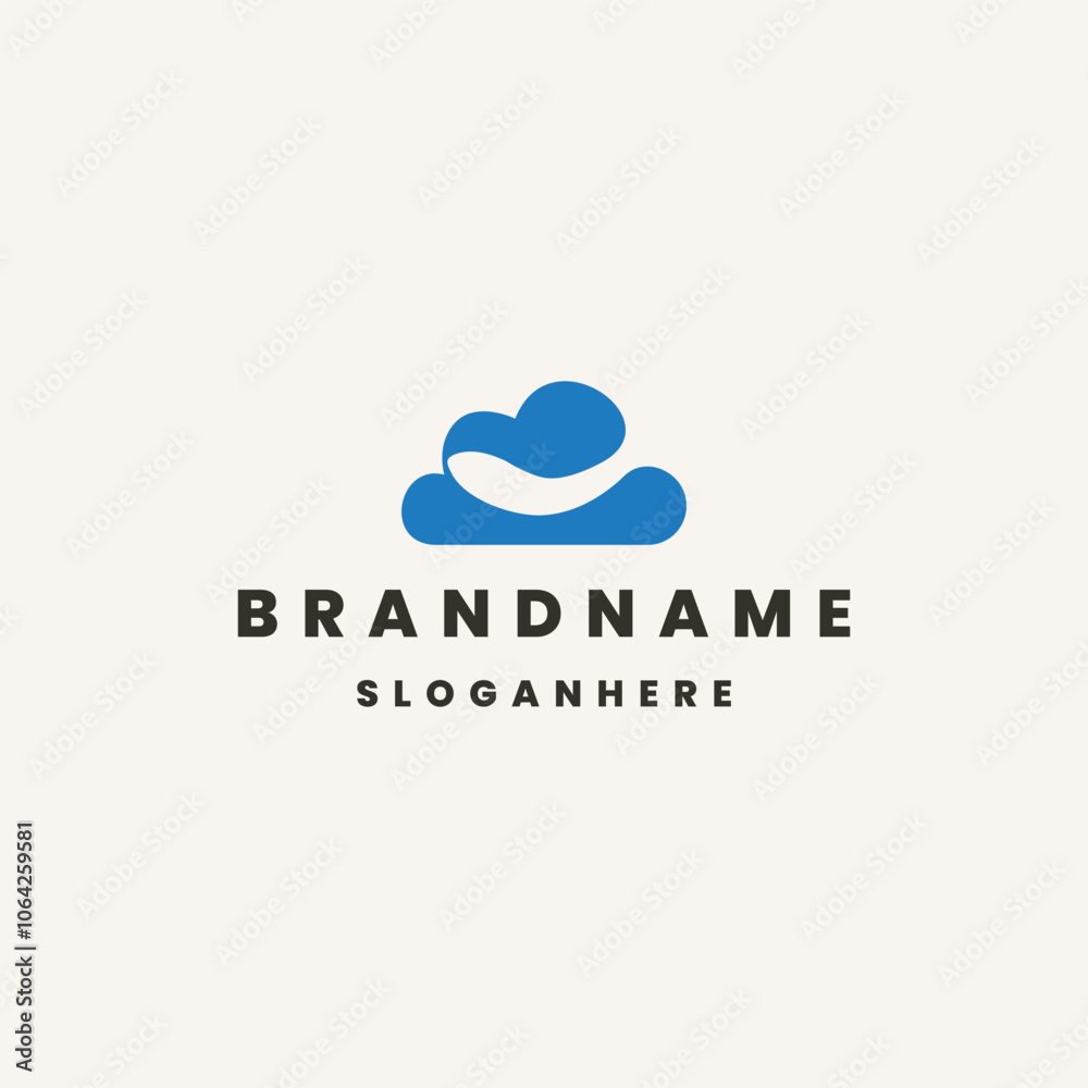 Abstract cloud logo template vector symbol Abstract cloud logo template vector symbol