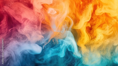 Abstract Colorful Smoke Swirls