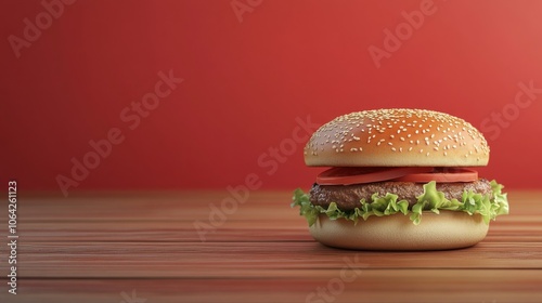 An empty scene featuring blank mockup template (Gourmet Burger Unwrapped for National Fast Food Day), 