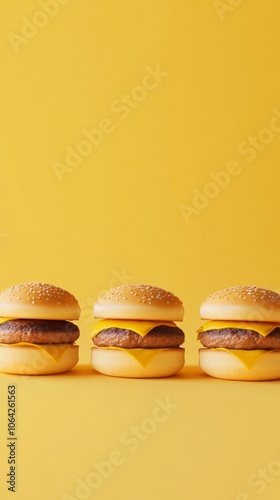 An empty scene featuring blank mockup template (Mini Cheeseburger Slider Trio for National Fast Food Day), 