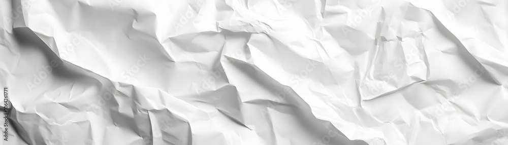 Obraz premium Crumpled White Paper Texture