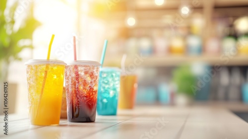 An empty scene featuring blank mockup template (Soft Drink Selection for National Fast Food Day), 