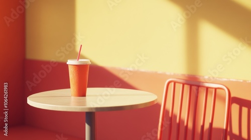 An empty scene featuring blank mockup template (Soft Drink Selection for National Fast Food Day), 