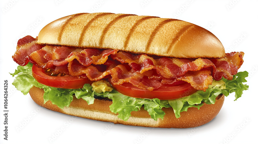 BLT Sandwich with Crunchy Bacon, Fresh Lettuce, Juicy Tomatoes BLT Sandwich with Crunchy Bacon, Fresh Lettuce, Juicy Tomatoes