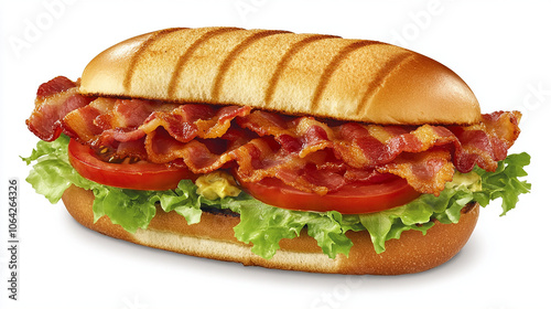 BLT Sandwich with Crunchy Bacon, Fresh Lettuce, Juicy Tomatoes