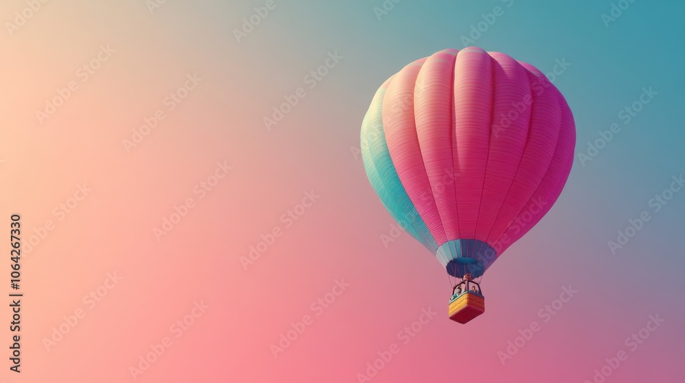 Obraz premium Scenic View of Hot Air Balloon in Sky