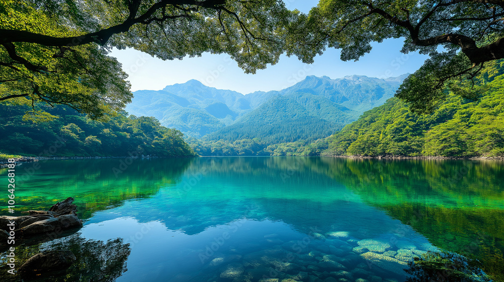 Fototapeta premium Absolutely stunning scenery, healing, beautiful, dreamlike, extremely beautiful, exquisite details, ultra-high-definition quality, ultra-high resolution, masterful photography.