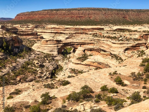 Fall View of Sipapu Natural Bridge in Natural Bridges National Monument in Utah. photo