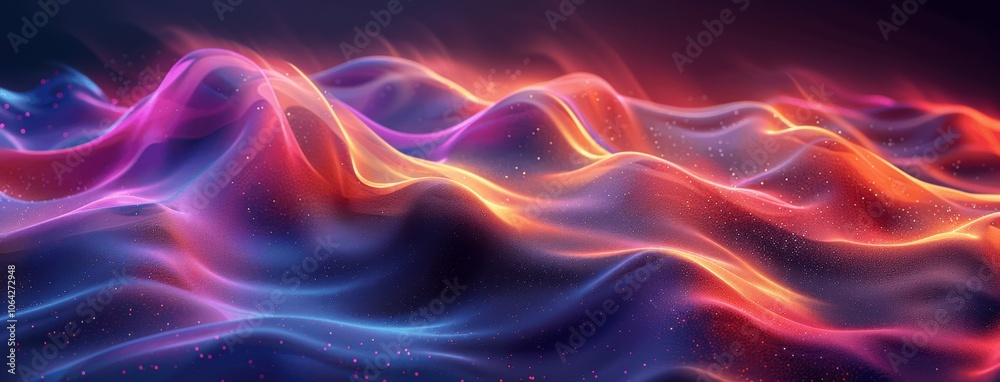 Colorful Neon Wave Abstract Background Colorful Neon Wave Abstract Background