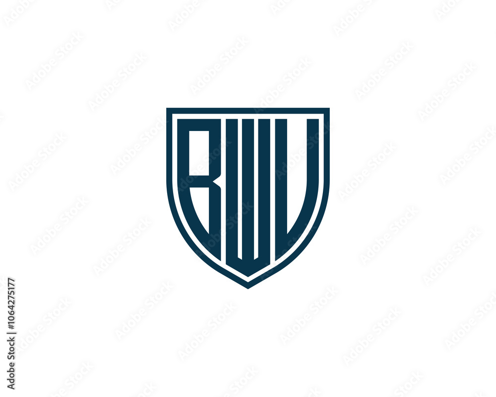 BWU logo design vector template. BWU BWU logo design vector template. BWU