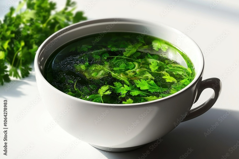 Fresh 3D Styled Spinach Bowl Illustration Fresh 3D Styled Spinach Bowl Illustration
