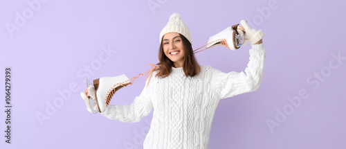 Pretty young woman with ice...