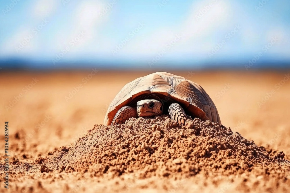 Obraz premium Stylized 3D Desert Tortoise Illustration