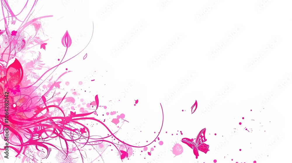 Pink hand drawn border background creates a charming and artistic look. A delightful combination of color and creativity Pink hand drawn border background creates a charming and artistic look. A delightful combination of color and creativity