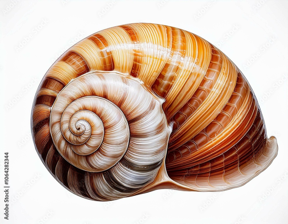 snail shell isolated on white snail shell isolated on white