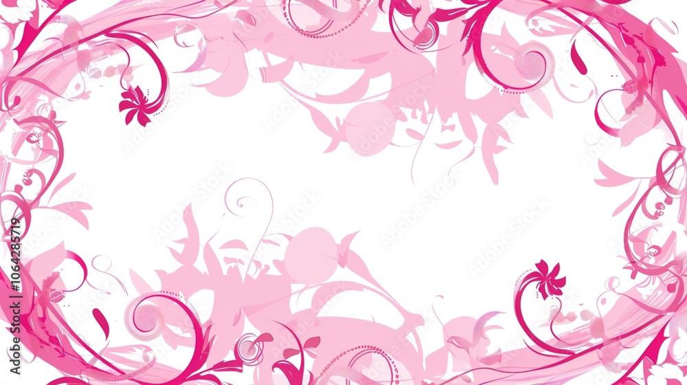 Pink hand drawn border background creates a charming and artistic look. A delightful combination of color and creativity Pink hand drawn border background creates a charming and artistic look. A delightful combination of color and creativity