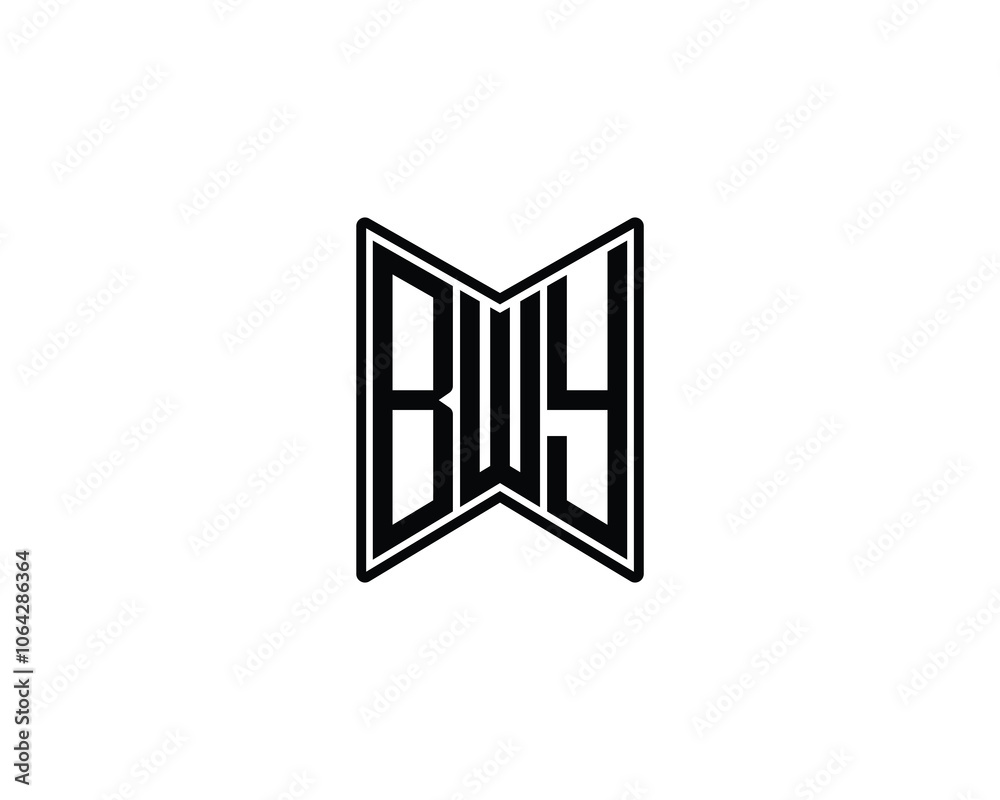 BWY logo design vector template. BWY BWY logo design vector template. BWY
