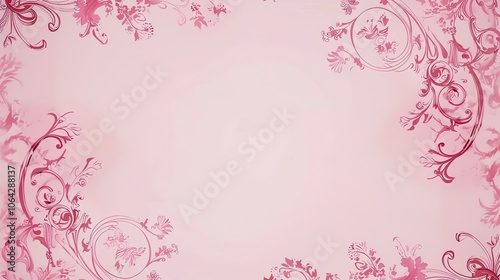 Pink hand drawn border background creates a charming and artistic look. A delightful combination of color and creativity