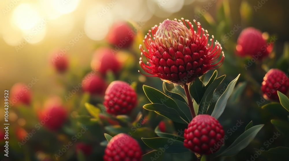 Red Flower in Bloom