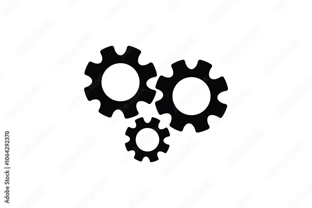Gear icon vector logo design template Gear icon vector logo design template
