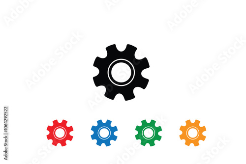 Gear icon vector logo design template