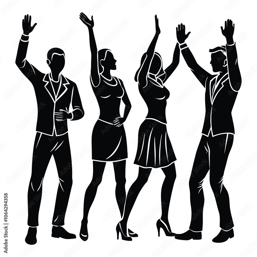 people gesture silhouette full back people gesture silhouette full back