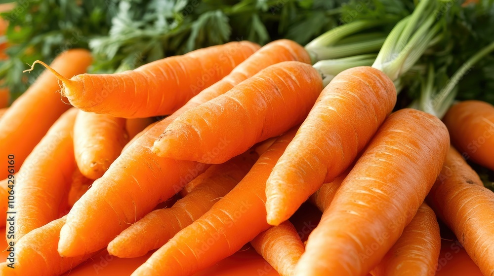 Fresh Carrots on a Vibrant Background Fresh Carrots on a Vibrant Background