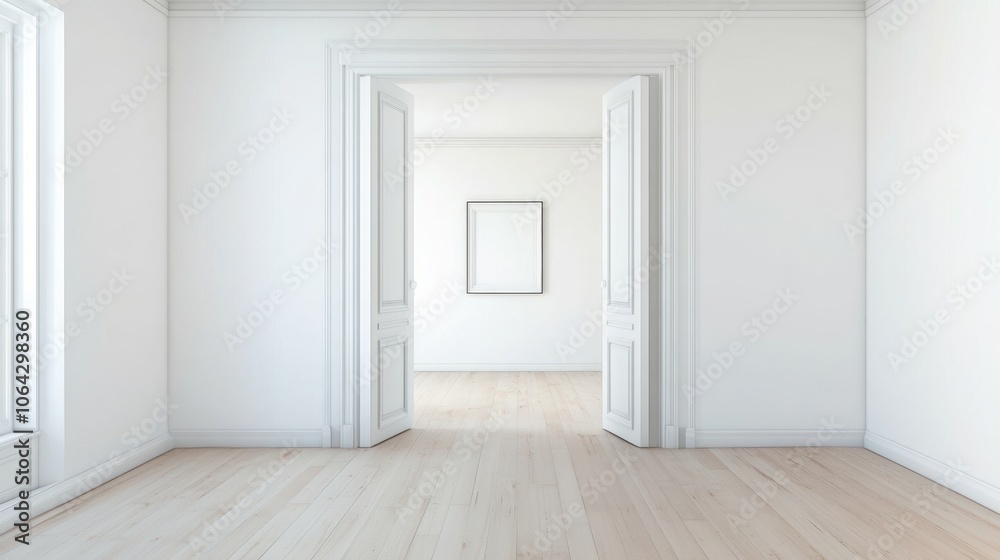 Fototapeta premium Bright and Open Minimalist Interior Space