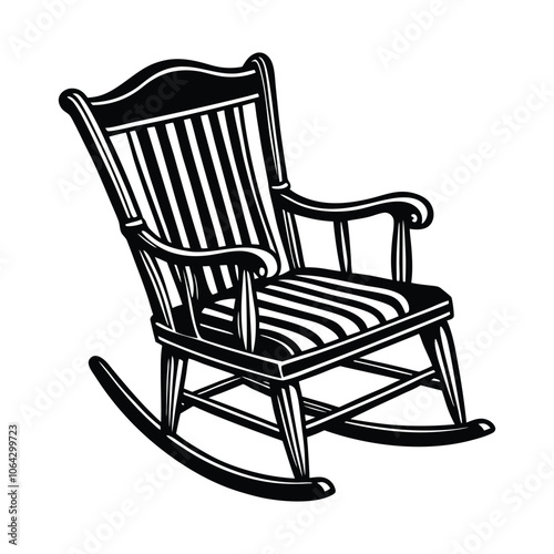 rocking chair on white background