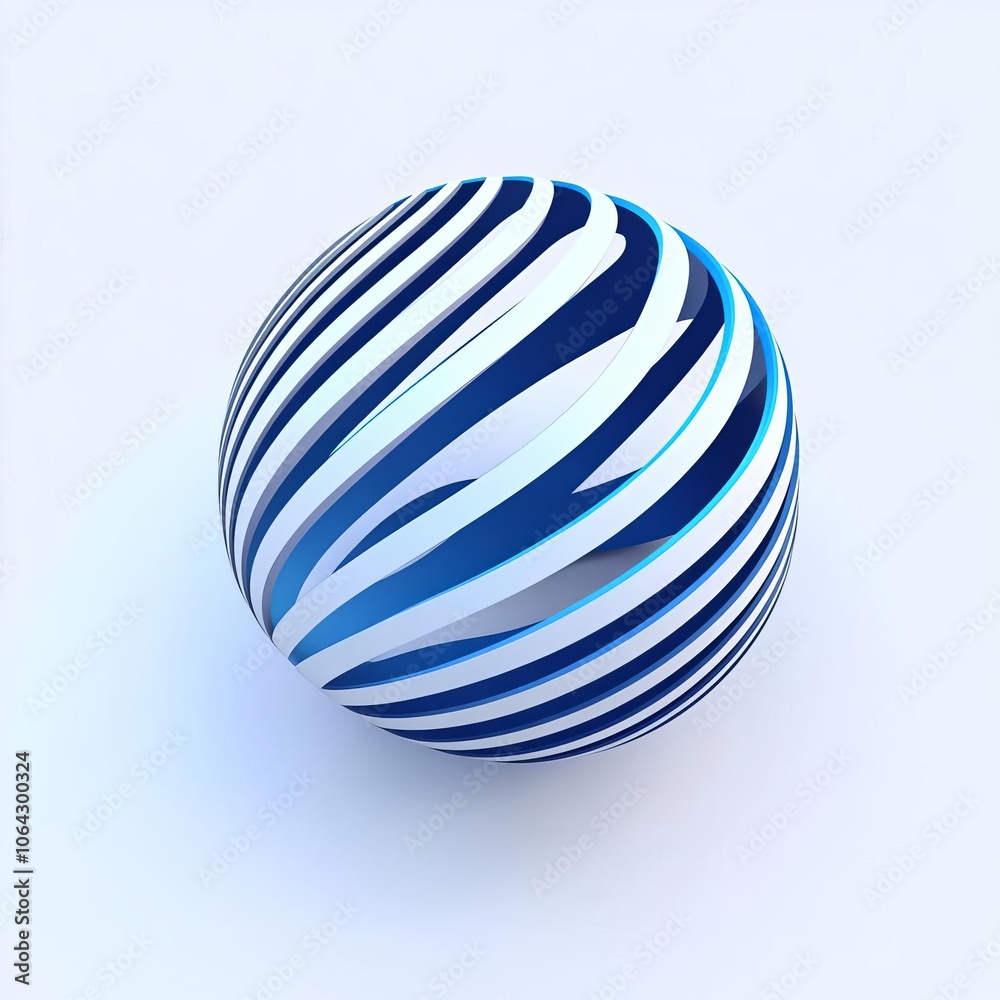 3D Line Art Globe Logo for Creative Branding 3D Line Art Globe Logo for Creative Branding