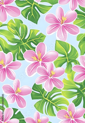 Tropical Floral Seamless Pattern