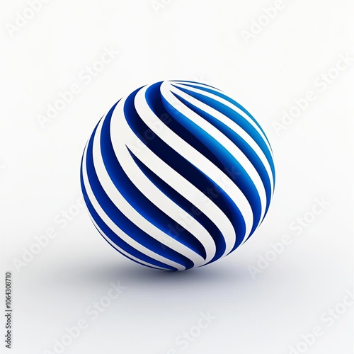 3D Line Art Globe Logo for Creative Branding