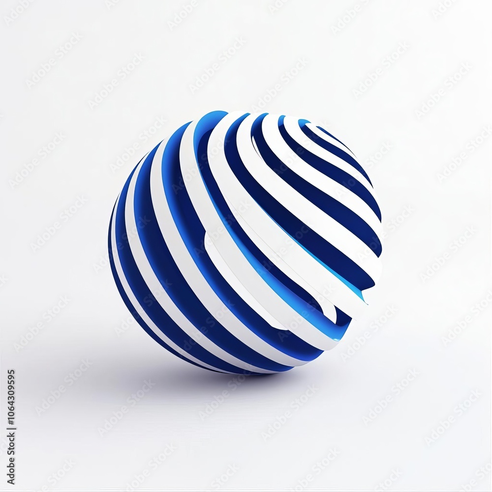 3D Line Art Globe Logo for Creative Branding 3D Line Art Globe Logo for Creative Branding