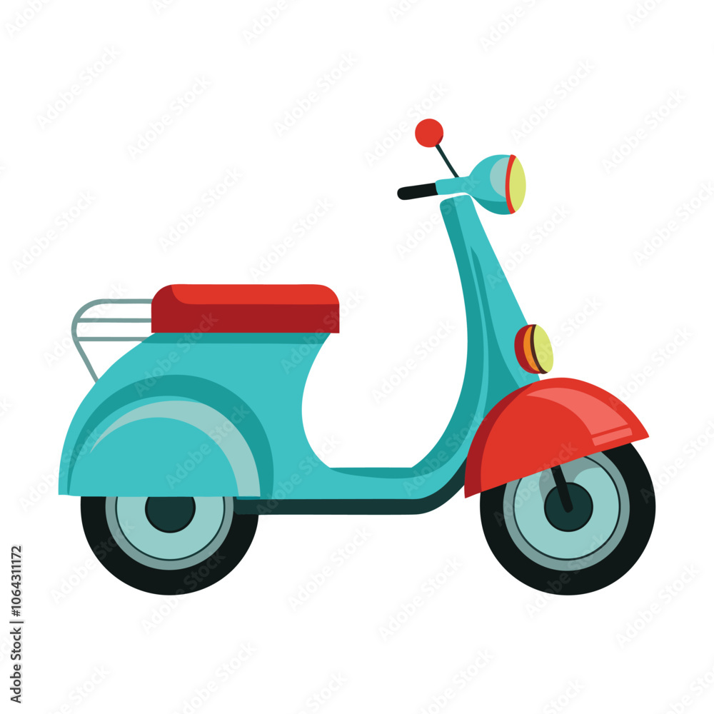 vector scooter on white background vector scooter on white background