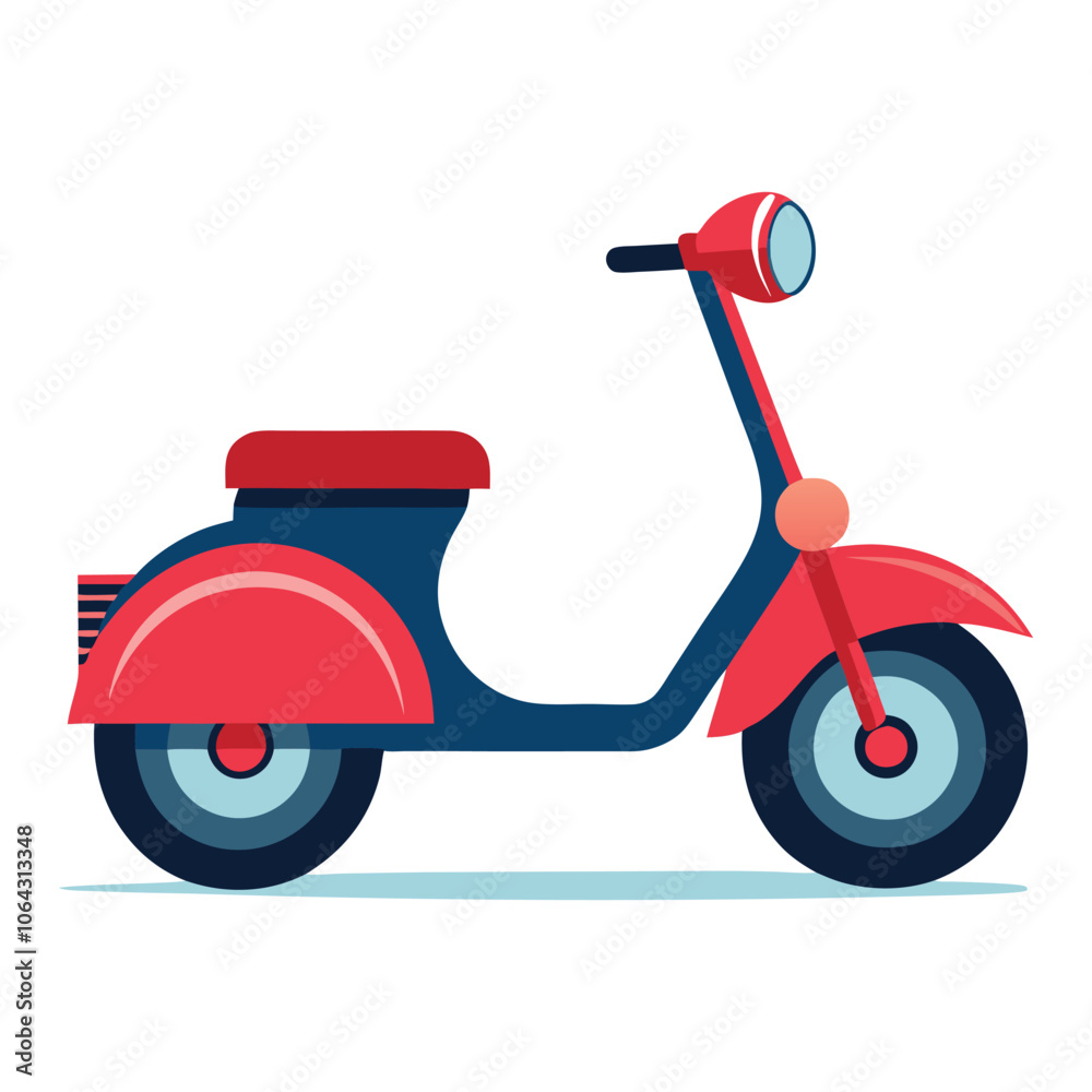 vector scooter on white background