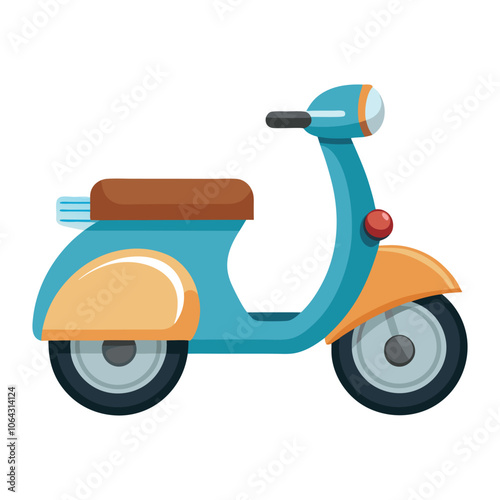 vector scooter on white background