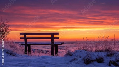 Wallpaper Mural Serene Winter Sunset Over Snowy Landscape Torontodigital.ca