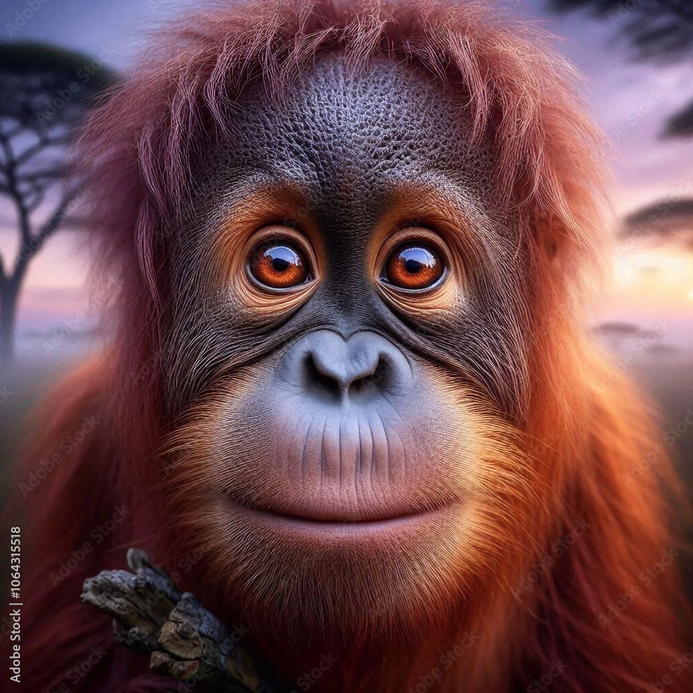 Fototapeta premium Orang Utan Portrait