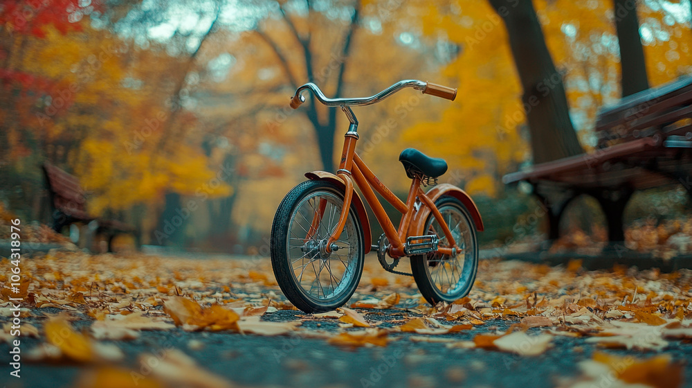 child riding bicycle in park