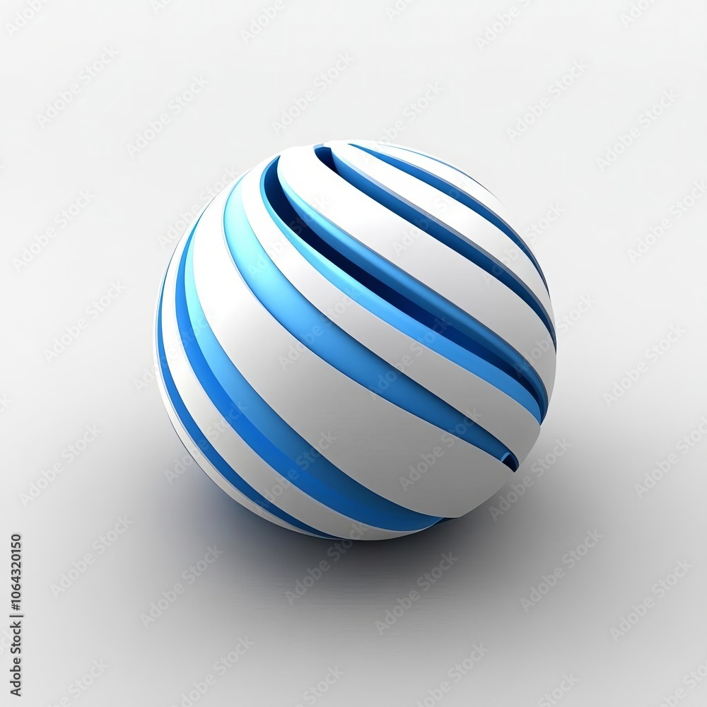 3D Line Art Globe Logo for Creative Branding 3D Line Art Globe Logo for Creative Branding