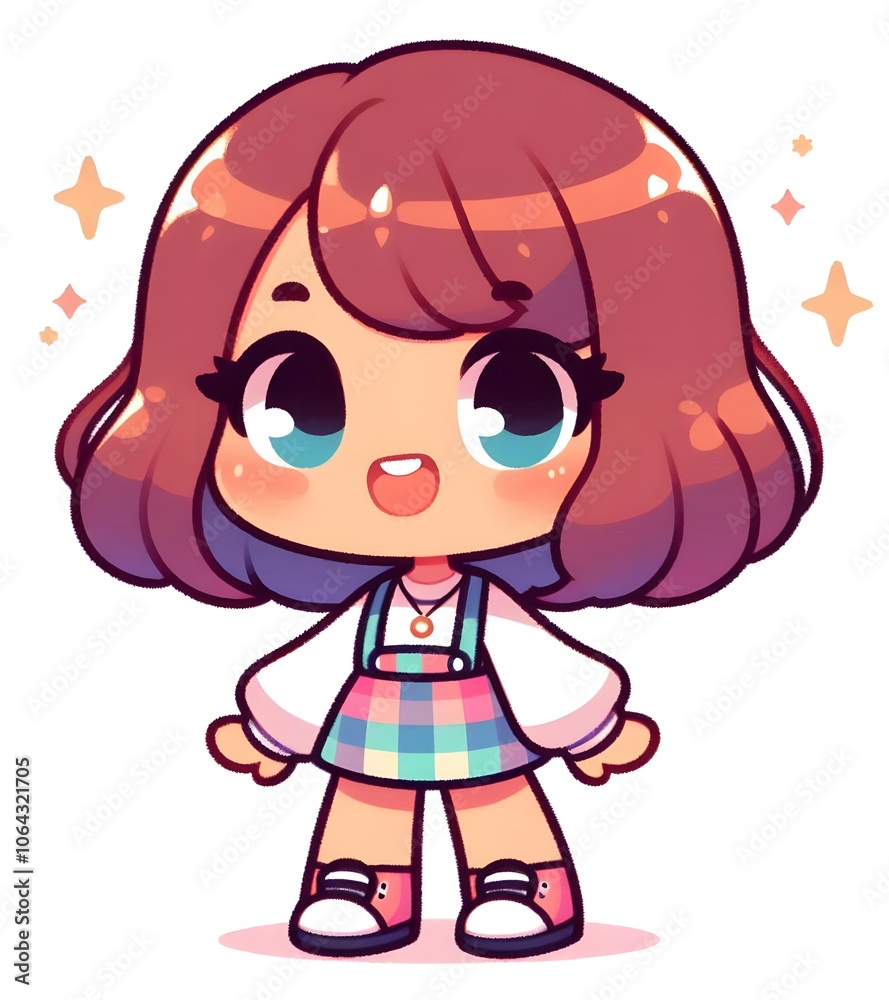 Joyful Cartoon Young Woman with Bright Smile Charming Cartoon Girl in Trendy Outfit Cute Cartoon Short Girl in Colorful Clothes Friendly Cartoon Female Character with Lively Expression Happy Cartoon W Joyful Cartoon Young Woman with Bright Smile Charming Cartoon Girl in Trendy Outfit Cute Cartoon Short Girl in Colorful Clothes Friendly Cartoon Female Character with Lively Expression Happy Cartoon W