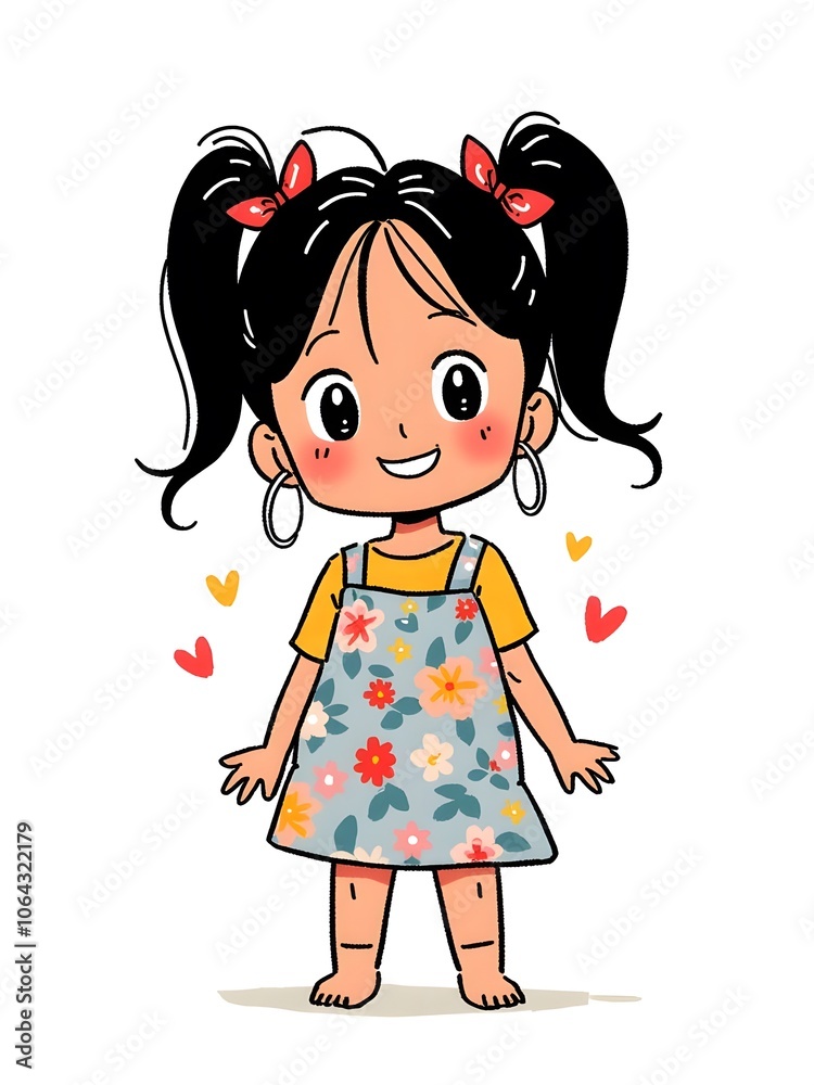 Joyful Cartoon Young Woman with Bright Smile Charming Cartoon Girl in Trendy Outfit Cute Cartoon Short Girl in Colorful Clothes Friendly Cartoon Female Character with Lively Expression Happy Cartoon W Joyful Cartoon Young Woman with Bright Smile Charming Cartoon Girl in Trendy Outfit Cute Cartoon Short Girl in Colorful Clothes Friendly Cartoon Female Character with Lively Expression Happy Cartoon W