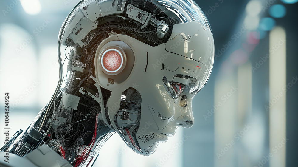 Images of artificial intelligence, robots at work, or AI integration in daily life